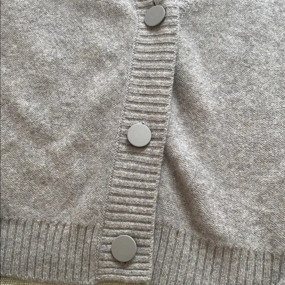 Club Monaco Boiled Cashmere Cardigan Sweater Button Down V-Neck Gray Size XS - Picture 6 of 11